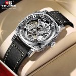 TEVISE T894 Watch Waterproof Automatic Hollow Out 894 Unique Skeleton Dial Genuine Leather Manual Mechanical Men's Male Watches - Image 4